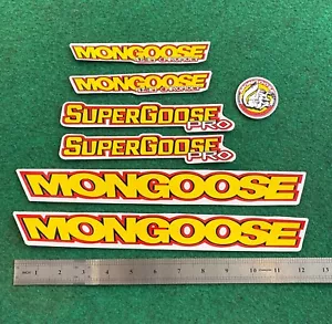 MONGOOSE 4130 CHROMOLY BMX Bike Bicycle Stickers Decals Set - Picture 1 of 5