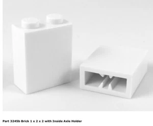 Lego 1x 325b ladrillo blanco 1 x 2 x 2 con soporte de eje interior 7166 - Imagen 1 de 1