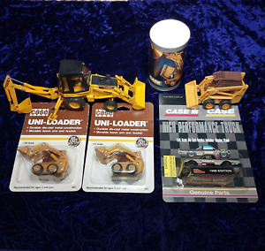 LOT- SIX J.I. Case Collectible Items Diecast 580D, 1845B, two 1845C, truck, more