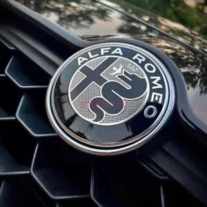1PC Car Front Logo Decoration Stickers GTAM for Alfa Romeo Giulia Stelvio - Picture 1 of 8