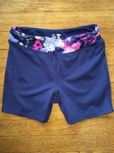 * gap fit navy blue athletic biker Yoga shorts bottoms size M 8 - 9 girls - Picture 1 of 2