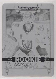 2017-18 Compendium Rookies Printing Plate Black 1/1 Maxime Lagace Rookie RC 01mu