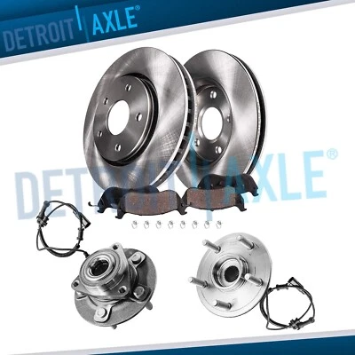 Kit de bujes de cojinete de rueda pastillas de freno de disco delantero para Ram 1500 2012-2018 5 tacos Foto 1 de 4