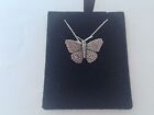 C2   Small Butterfly  on a 925 sterling silver Necklace Handmade 30 inch chain