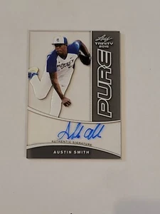 2015 Leaf Trinity Pure Autograph Charcoal Austin Smith #P-AS2 thick clear card - Picture 1 of 15