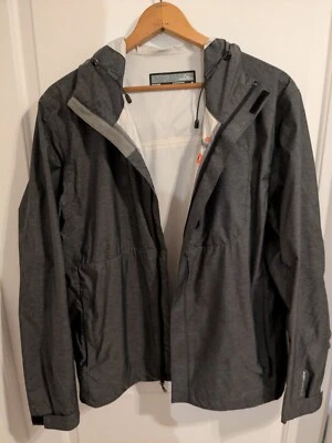 Chaqueta de lluvia cortavientos con capucha cremallera completa Paradox gris mediana en muy buen estado Foto 1 de 4