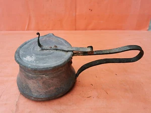 RARE ANTIQUE PRIMITIVE OLD COPPER POT KETTLE OTTOMAN SINCE 1850 YEARS - Picture 1 of 21