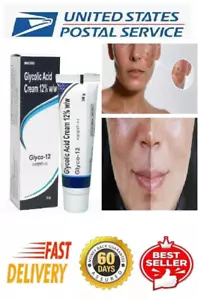 GLYCO 12 GLYCOLIC ACID CREAM 12% w/w (30gm) for Acne, Scars, hyperpigmentation - Picture 1 of 3