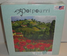 TUSCAN REDS PUZZLE - NEW 750 Pc 900637 Jigsaw Potpourri Country Hillside Flowers