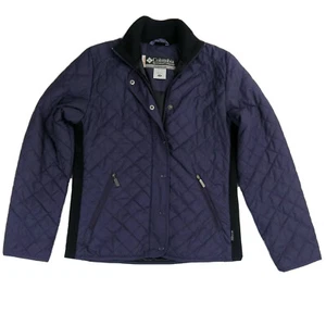 Chaqueta acolchada Columbia XCO para mujer XS con cremallera completa cuello simulado púrpura 100 % poliéster - Imagen 1 de 9