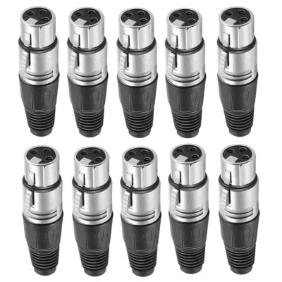 10/20 pares XLR DMX 3 pines macho y hembra conector de micrófono de audio conector de serpiente Foto 1 de 4