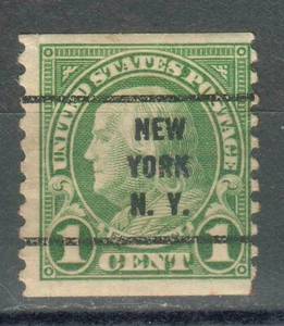 USA stamp 1 cent Franklin coil precancel New York NY MH mint hinged - Picture 1 of 2