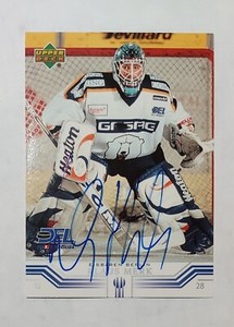 2001-02 Upper Deck German DEL #39 In Person Auto Klaus Merk Eisbären Berlin