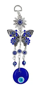 Evil Eye Hanging For Home Entrance Door Butterfly Nazar Battu Protection Charm - Picture 1 of 4