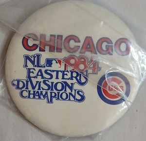 Vintage Chicago Cubs Pinback Button 1984 National League East Champions - Bild 1 von 2