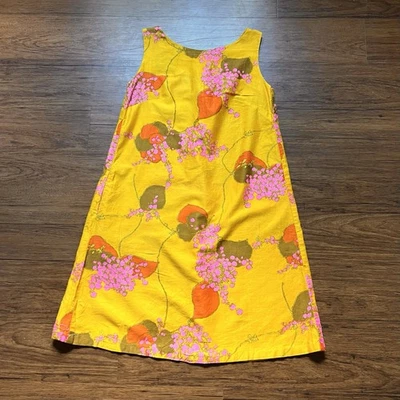 Vintage 70s Kalama Fashions Dress M/L Floral Tropical Hawaiian Vibrant FLAWS - Image 1 of 4