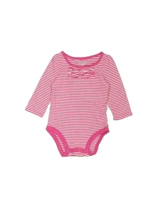 OshKosh B'gosh Girls Pink Long Sleeve Bodysuit 9 - Picture 1 of 2