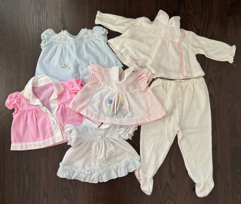 Lote De Colección De 5 Vestidos Bebé Niña o Muñeca Trajes Floral Primavera Recién Nacido-9m Foto 1 de 4