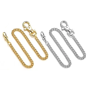High Quality Metal Pocket Watch Chain With Single And Swivel Snap Retro - Picture 1 of 7