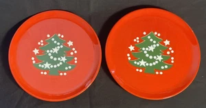 Waechtersbach Weihnachtsbaum 8" Salat rot Teller Germany 2er Set Dessert Brot - Bild 1 von 5