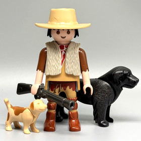 Playmobil Daniel Boone Pioneer US Frontiersman Male Adult Figure Western Dogs