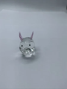 Pier 1 Flying Penelope Schwein Mini Figur mundgeblasenes Glasschwein rosa Flügel  - Bild 1 von 9