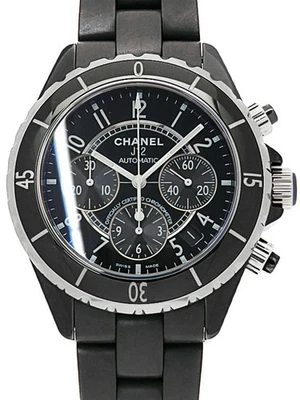 CHANEL J12 Black Ceramic Chronograph 41Mm H0939 Black Men's Used Watch #101027 - Image 1 of 4