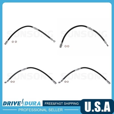 前后制动液压软管适用于 1990 - 1994 1996 - 1998 斯巴鲁 Legacy 2.2L — 第 1/4 张图片