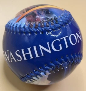 Washington DC High Gloss Blue Panel & Stitches Souvenir Baseball Ball Capitol - Picture 1 of 5