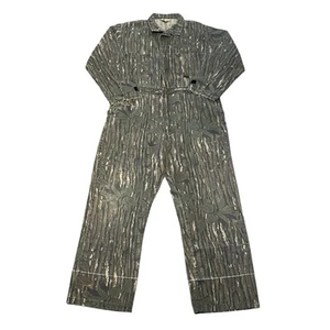Vintage Walls Realtree Greenleaf Camo Coveralls Large L Hunting USA Made 80s - Picture 1 of 11