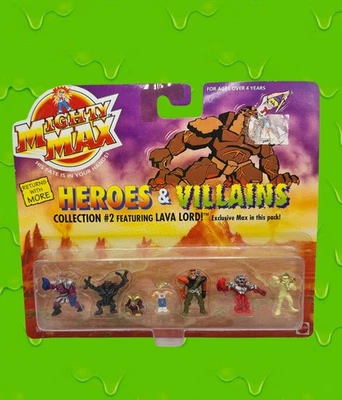 De colección Años 90 Mighty Max Heroes Villains #2 1994 Nuevo Sellado Lava Lord Goblin Mummy Nuevo en Paquete Foto 1 de 4
