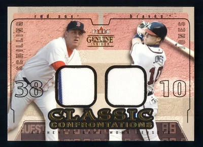 2004 Fleer Genuine Insider #CC-CS/CJ Schilling Jones /100 Dual Swatch - Image 1 of 2