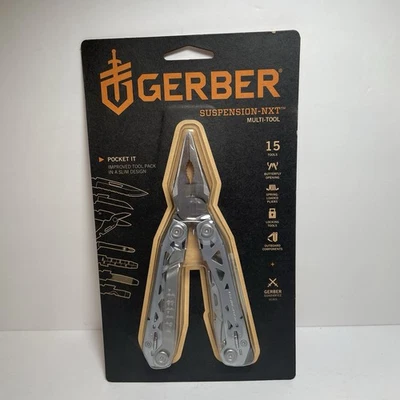Gerber Suspension-NXT 15-in-1 Multi-Tool Pliers Knife Scissor Flathead Brand NEW - Image 1 of 4