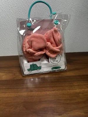 Уютные флисовые пинетки для девочки с бантиками размер 6-12 месяцев — розовые — Me & My Brand - Изображение 1 из 3