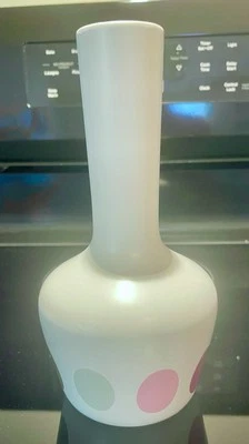 Jarrón IKEA a lunares en excelente estado usado sin astillas 7,5 pulgadas Foto 1 de 3