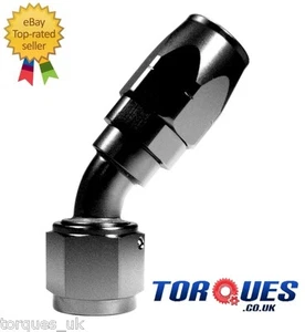 AN -6 ( AN6 JIC -6 ) 30 DEGREE Swivel Seal BLACK Hose Fitting - Picture 1 of 2
