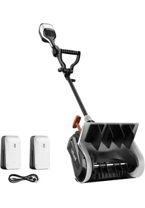 LITHELI 2 X 20V 2.2Ah Cordless Snow Shovel,12-Inch Snow Blower Battery Powered, - Picture 1 of 9