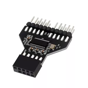 Cable de placa base de panel frontal divisor de ventilador 9 pines 1 a 2 USB 2.0 9 pines a USB 3.0 - Imagen 1 de 6