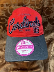 NWT ladies NewEra 9Twenty St.Louis Cardinals red/navy/black cotton snapback cap. - Picture 1 of 10