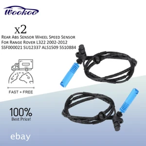 2pcs Rear Abs Sensor Wheel Speed Sensor SSF000021 For Range Rover L322 2002-2012 - Picture 1 of 10