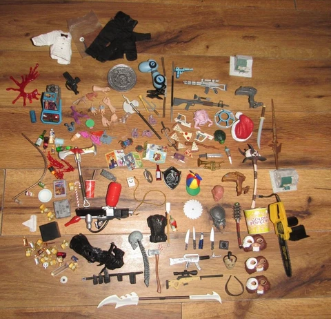 NECA large lot of accessories TMNT weapons lot over 100 pieces Cover