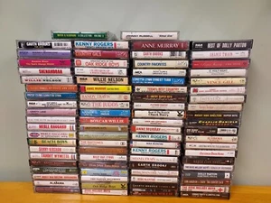 Country Cassette Lot of 82 Garth Brooks, Kenny Rogers, Dolly Parton, Cline - Picture 1 of 7