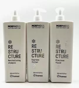 Framesi Morphosis ReStructure Trio Shampoo/Express Filler/Precious Fluid 33.8 oz - Picture 1 of 1