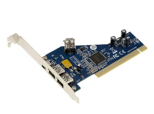 PCI Controller Card To FireWire 400 IEEE1394A 3 Ports TI TSB43AB23 Chipset - Picture 1 of 4