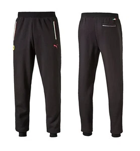 NWT Puma Ferrari SF logo Sport Lounge Sweatpants Running Pants 761740 Black - Picture 1 of 2