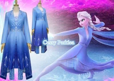 W-M3-1 Adultos Adolescentes Deluxe Frozen 2 Snow Queen Disfraz Elsa Foto 1 de 4