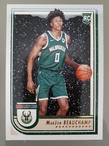 2022-23 Panini NBA Hoops Winter MarJon Beauchamp Rookie #254 Milwaukee Bucks - Bild 1 von 2