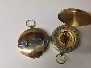 MG NE ref140 pewter effect car emblem on a Golden Compass - Picture 1 of 1
