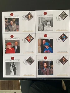 BAHAMAS 2011 QUEEN LIFETIME OF SERVICE 6v x 6 FIRST DAY COVERS - Picture 1 of 1