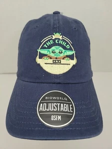 Baby Yoda "The Child" Adjustable Cap, Navy/Blue, Star Wars, Bioworld, Hat, NWT - Picture 1 of 6